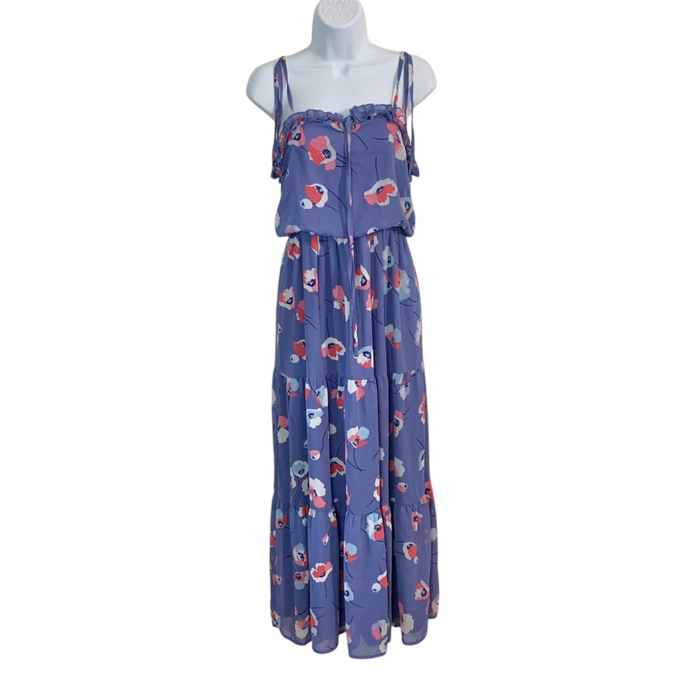 JESSICA SIMPSON Periwinkle Floral Prairie Dress Sz S